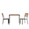 Flash Furniture Faux Teak Patio Set - 35" SQ Table & 2 Chairs XU-DG-810060362-GG - alternate 4